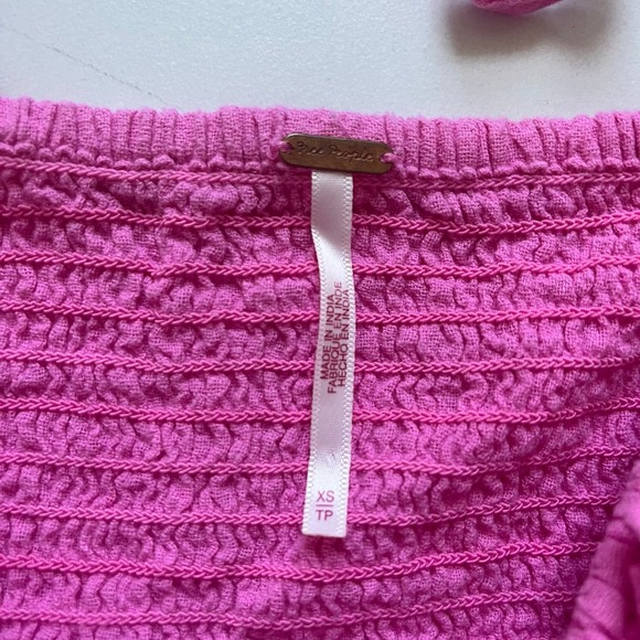 Free People Chloe Top Hot Pink XS - Picture 4 of 9
